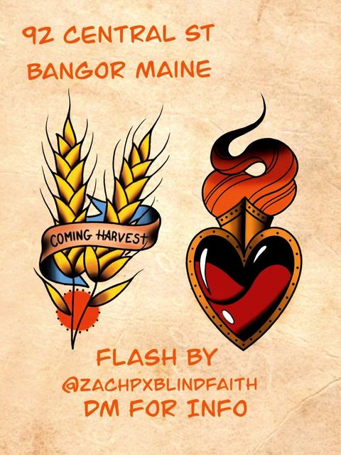 Shop flash card reading 92 Central St Bangor Maine