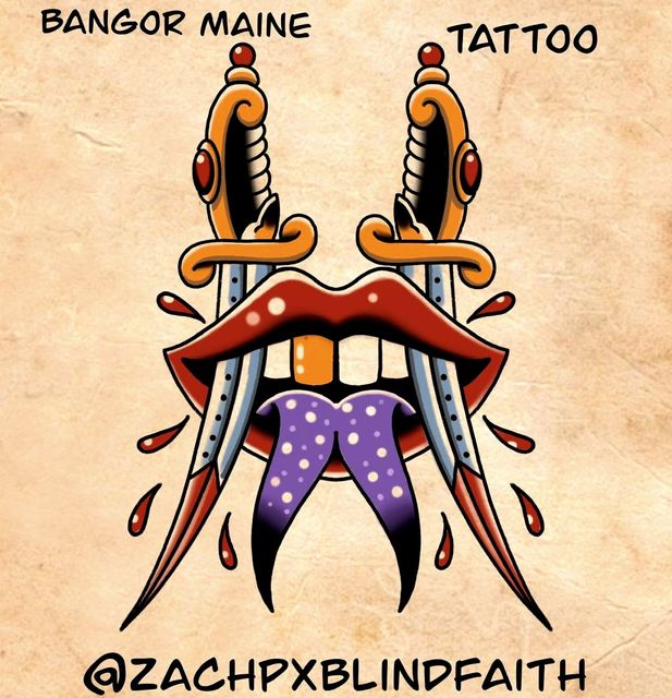 Shop flash card reading Bangor Maine Tattoo