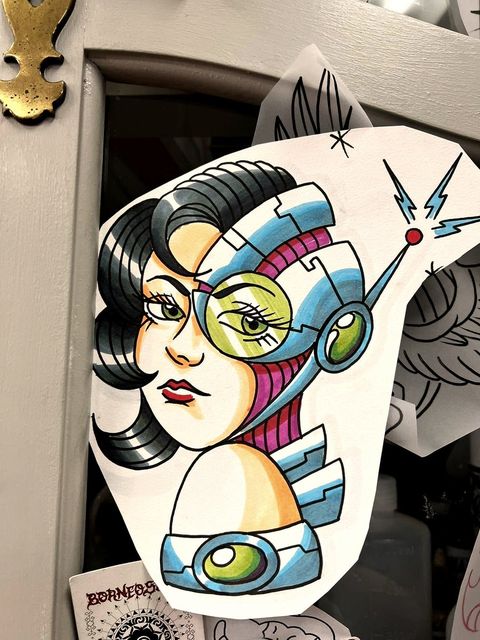 Hand-drawn neo-traditional flash sheet
